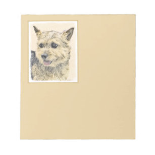 Norwich Terrier Painting - Cute Original Dog Art Notitieblok