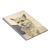 Norwich Terrier Painting - Cute Original Dog Art Notitieboek (Rechterzijde)