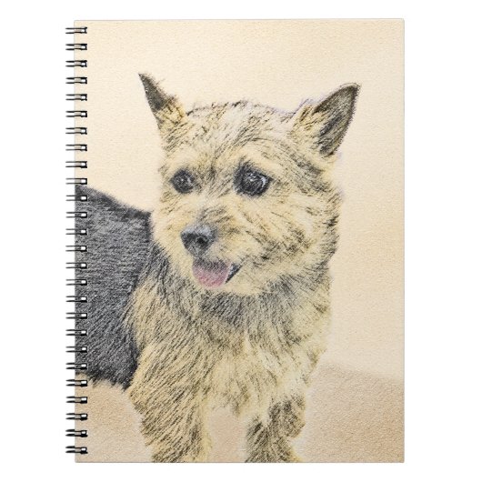 Norwich Terrier Painting - Cute Original Dog Art Notitieboek (Voorkant)