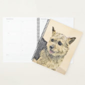 Norwich Terrier Painting - Cute Original Dog Art Planner (Display)