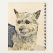 Norwich Terrier Painting - Cute Original Dog Art Planner (Achterkant)
