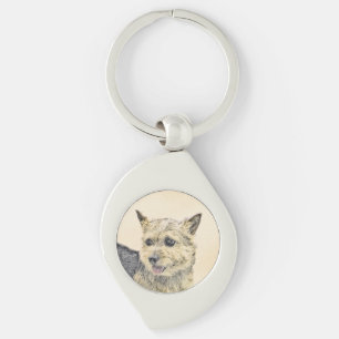 Norwich Terrier Painting - Cute Original Dog Art Sleutelhanger
