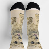 Norwich Terrier Painting - Cute Original Dog Art Sokken (Top)