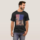 Norwich Terrier Patriotic Dog USA Pride American F T-shirt (Voorkant volledig)