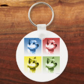 Norwich Terrier Pop Art Sleutelhanger (Voorkant)