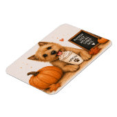 Norwich Terrier Pumpkin Spice Magneet (Linkerzijde)