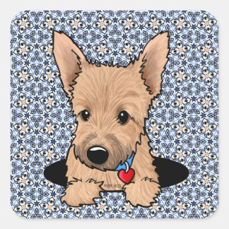 Norwich Terrier Puppy Vierkante Sticker