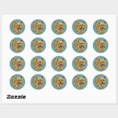 Norwich Terrier Ronde Sticker (Vel)