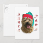 Norwich Terrier Santa Paws Feestdagenkaart (Voorkant / Achterkant)