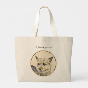 Norwich Terrier Schilderen Schattigee Originele Pe Grote Tote Bag