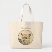 Norwich Terrier Schilderen Schattigee Originele Pe Grote Tote Bag (Voorkant)