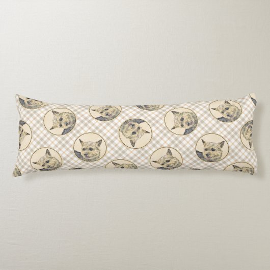 Norwich Terrier Schilderen Schattigee Originele Pe Lichaamskussen (Voorkant)