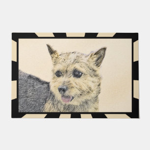 Norwich Terrier Schilderij - Mooie Originele Honde Deurmat