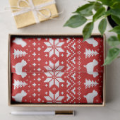 Norwich Terrier Silhouetten kerstpatroon Tissuepapier (Geschenk)