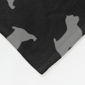 Norwich Terrier Silhouettes Pattern Black and Grey Fleece Deken (Hoek)