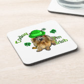 Norwich Terrier St Patricks Bier Onderzetter (Linkerzijde)