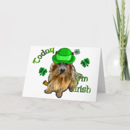Norwich Terrier St Patricks Kaart