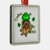 Norwich Terrier St Patricks Metalen Ornament (Rechts)