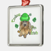 Norwich Terrier St Patricks Metalen Ornament (Links)