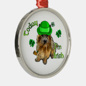 Norwich Terrier St Patricks Metalen Ornament (Rechts)