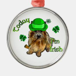 Norwich Terrier St Patricks Metalen Ornament