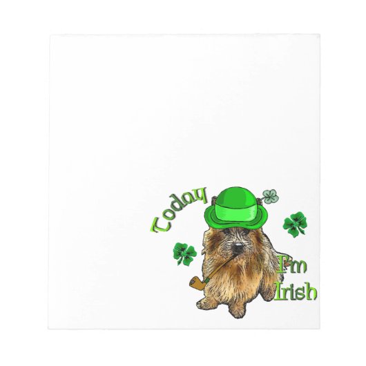Norwich Terrier St Patricks Notitieblok (Voorkant)