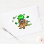 Norwich Terrier St Patricks Ovale Sticker (Envelop)