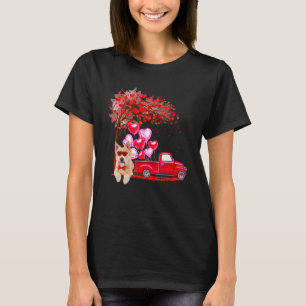 Norwich Terrier Sunbril Hearts Tree Pickup Truc T-shirt