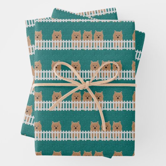 Norwich Terrier Wrapping Paper Flat Sheet Set 3 (In situ)