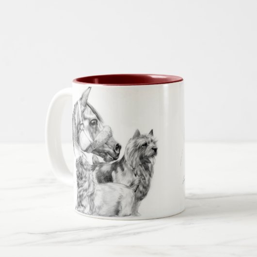 Norwich Terriers and Horse Mok (Voorkant links)