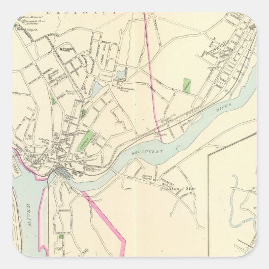 Norwich Vierkante Sticker (Voorkant)