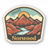 Norwood, Colorado Sticker (Voorkant)