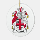 Norwood Family Crest Keramisch Ornament (Links)