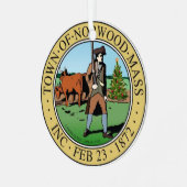 Norwood Kerstmis. Metalen Ornament (Voorkant links)