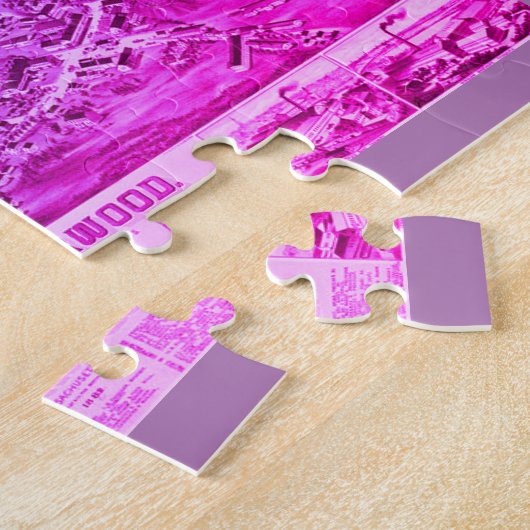 Norwood, MA  Map 1882 Legpuzzel (Zijkant)