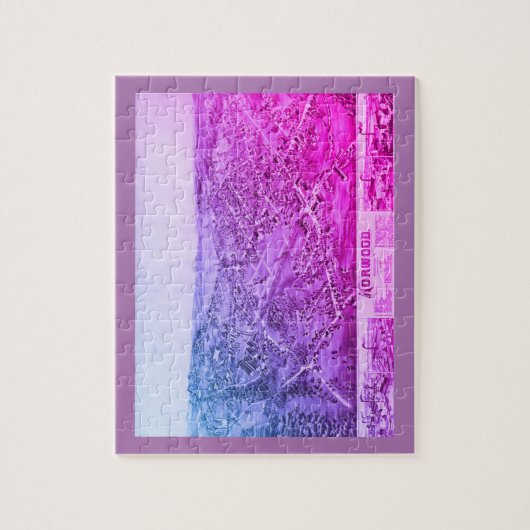 Norwood, MA  Map 1882 Legpuzzel (Verticaal)