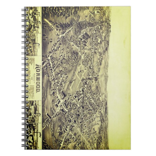 Norwood, MA Map 1882 Notitieboek (Voorkant)