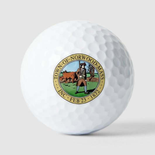Norwood Massachusetts Town Golfballen (Voorkant)