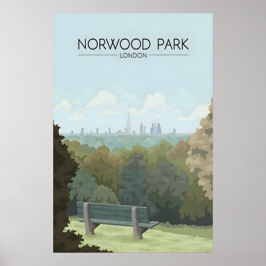 Norwood Park Londen Reisposter Poster (Voorkant)