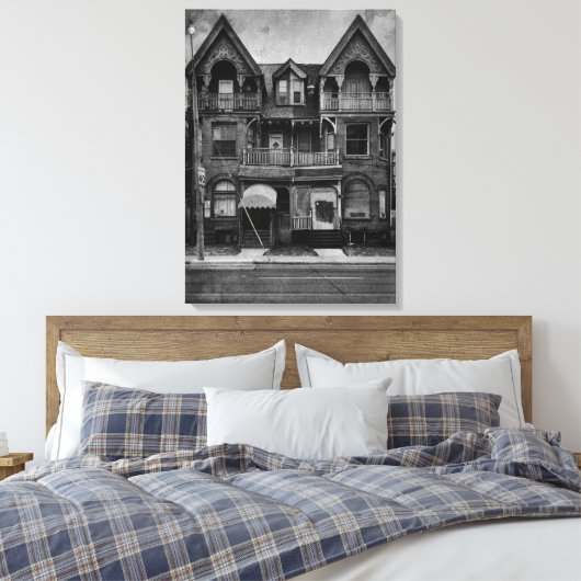 Nos 9 - 11 Spadina Road 3 Old Film Version Canvas Afdruk (Insitu (Slaapkamer))