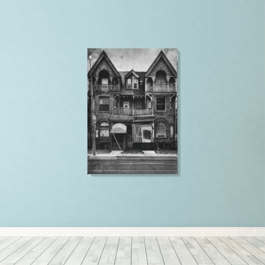 Nos 9 - 11 Spadina Road 3 Old Film Version Canvas Afdruk (Insitu (Houten vloer))