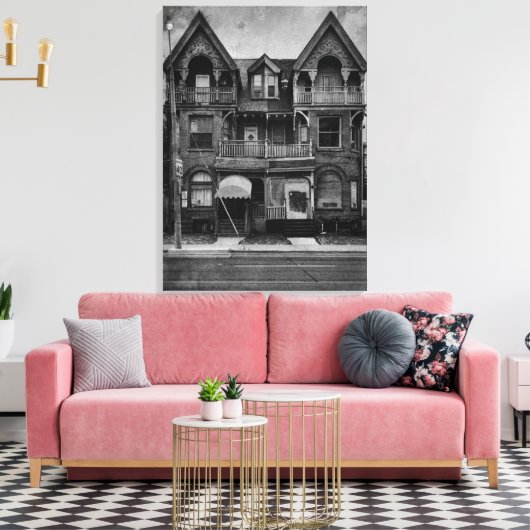 Nos 9 - 11 Spadina Road 3 Old Film Version Canvas Afdruk (Insitu (Woonkamer))