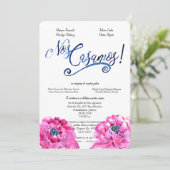 NOS CASAMOS WATERVERF SPAANSE BRUILOFT UITNODIGING (Staand voorkant)