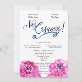 NOS CASAMOS WATERVERF SPAANSE BRUILOFT UITNODIGING (Voorkant)