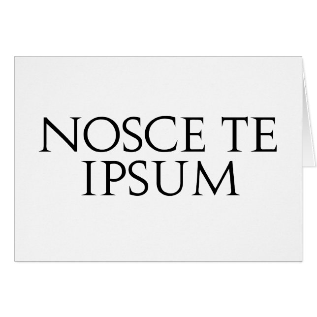 Nosce Te Ipsum (Voorkant Horizontaal)