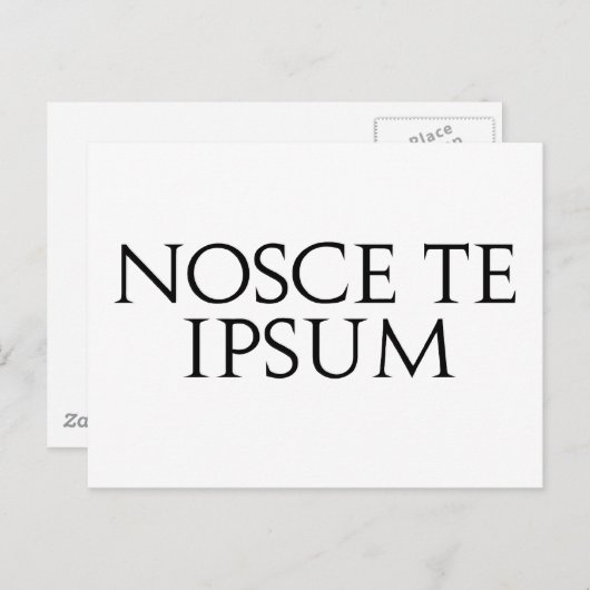 Nosce Te Ipsum Briefkaart (Voorkant / Achterkant)