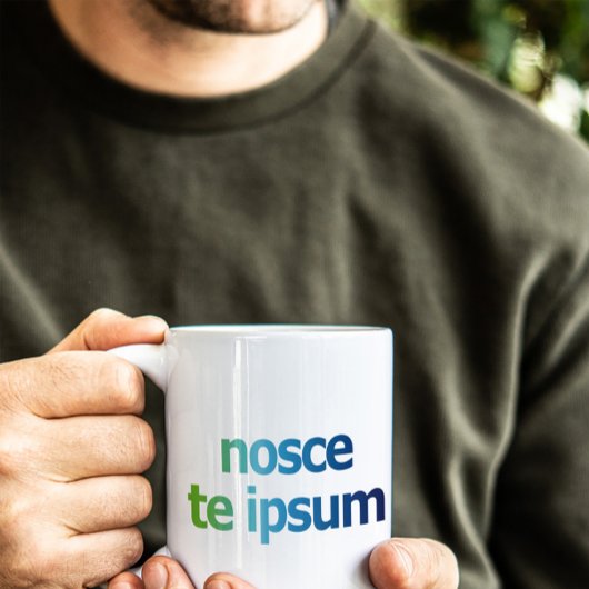 Nosce Te Ipsum-Know Thyself-Expressions Koffiemok