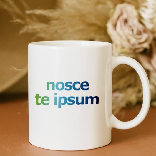Nosce Te Ipsum-Know Thyself-Expressions Koffiemok