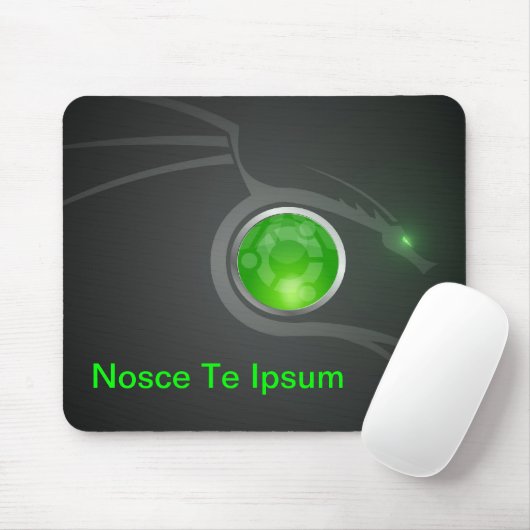 Nosce Te Ipsum Ubuntu dragon enthusiast mousepad Muismat (Met muis)