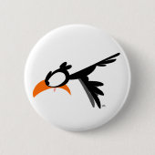 Nose-diving lil' birdie :) button badge (Voorkant)